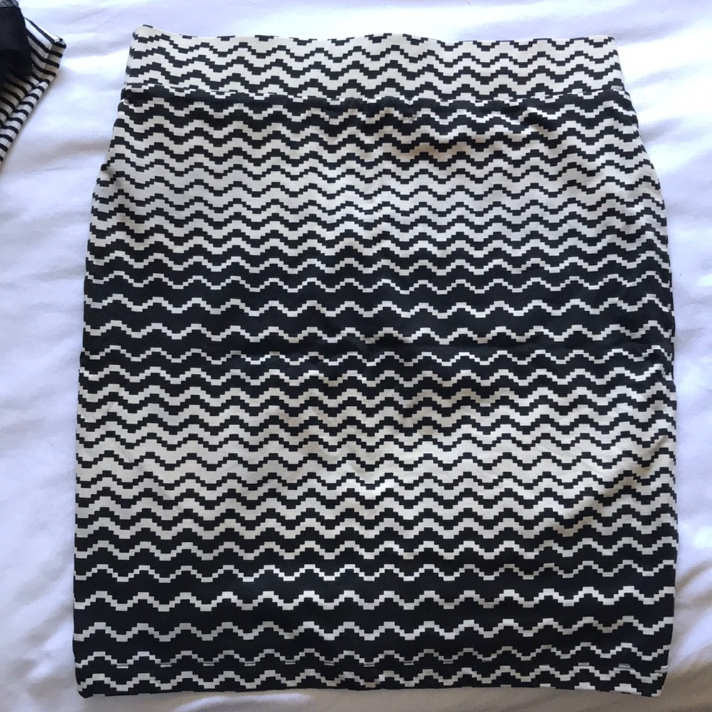 Black and white skirt